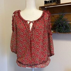 Max Studio Flowered Blouse